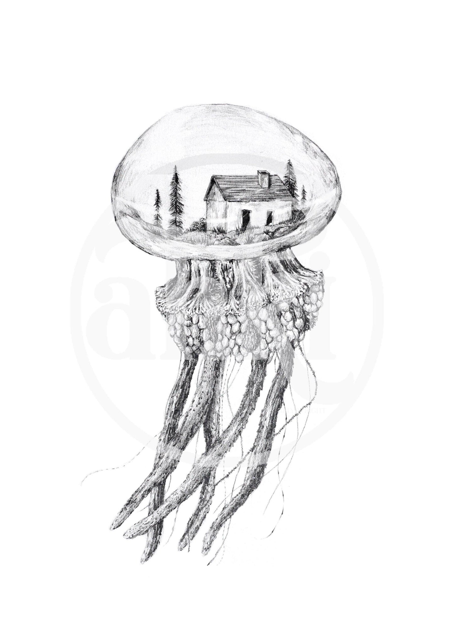 Jellyfish Home #2 - Fine Art Print