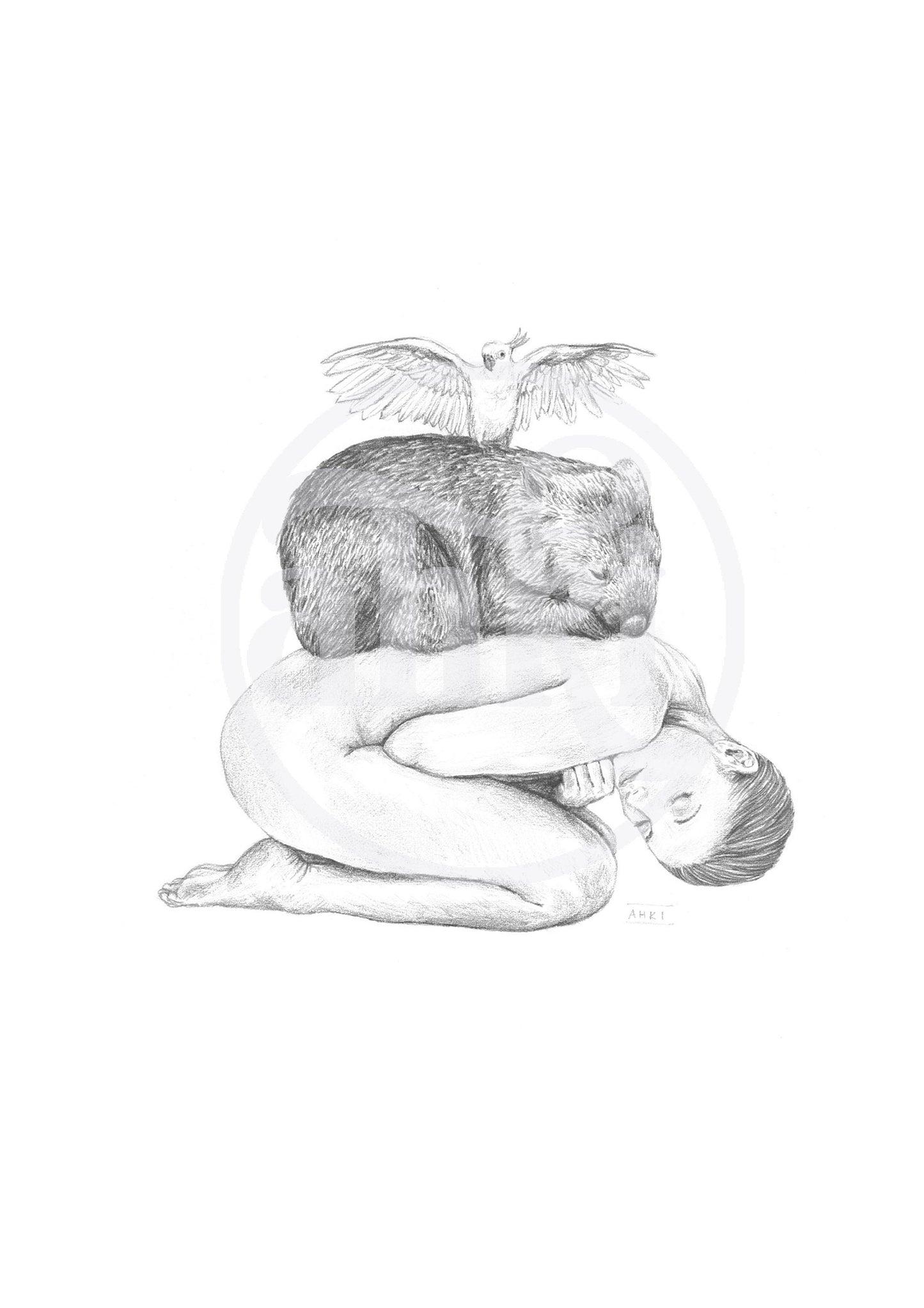 Wombat Girl - Australian Stacks Series - Fine Art Print