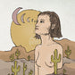 Desert Girl Digital Illustration Print