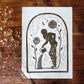 Garden Lady Lino Print Brown