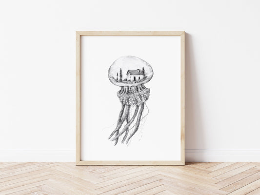 Jellyfish Home #2 - Fine Art Print