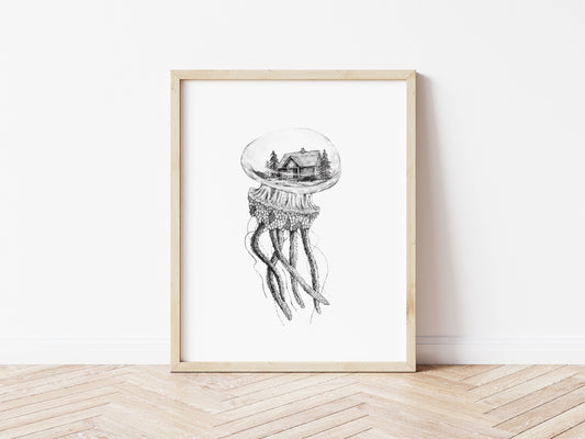 Jellyfish Home #1 - Fine Art Print