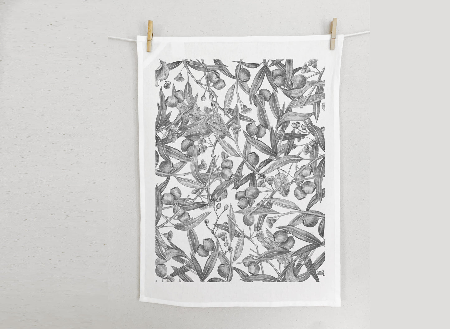 Gum Leaves Cotton Tea Towel