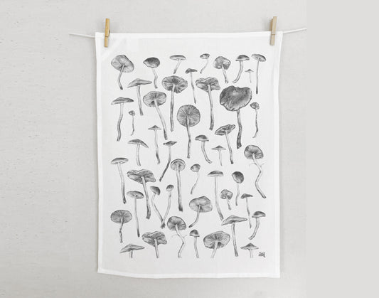 Mushrooms Cotton Tea Towel
