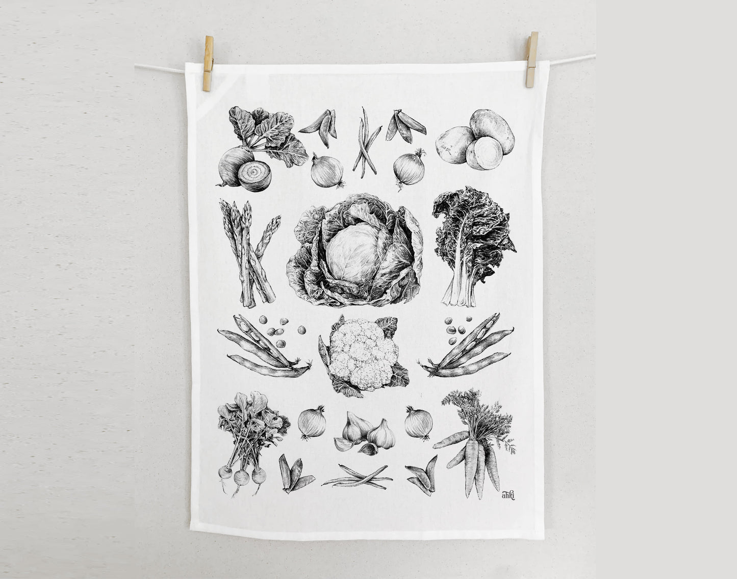 Veggies Cotton Tea Towel